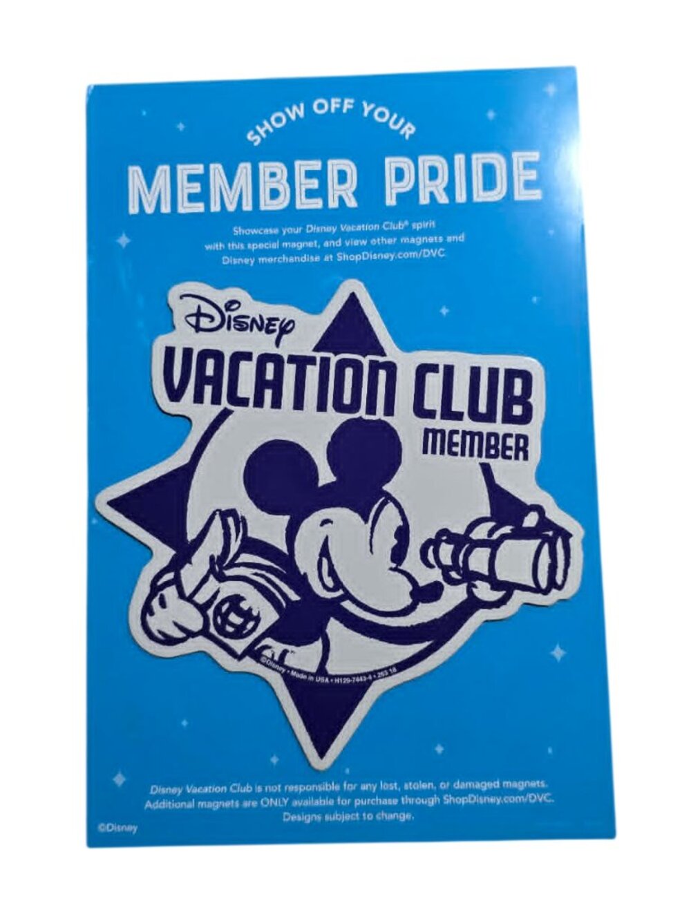 Disney Parks Disney Vacation Club DVC Member Pride Mickey Mouse Car Magnet NEW